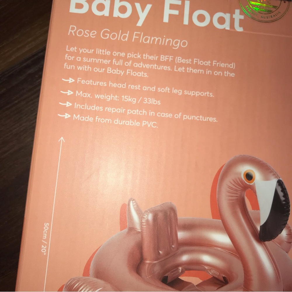 Sunnylife Baby Rose Gold Flamingo Float NIB - Picture 4 of 4